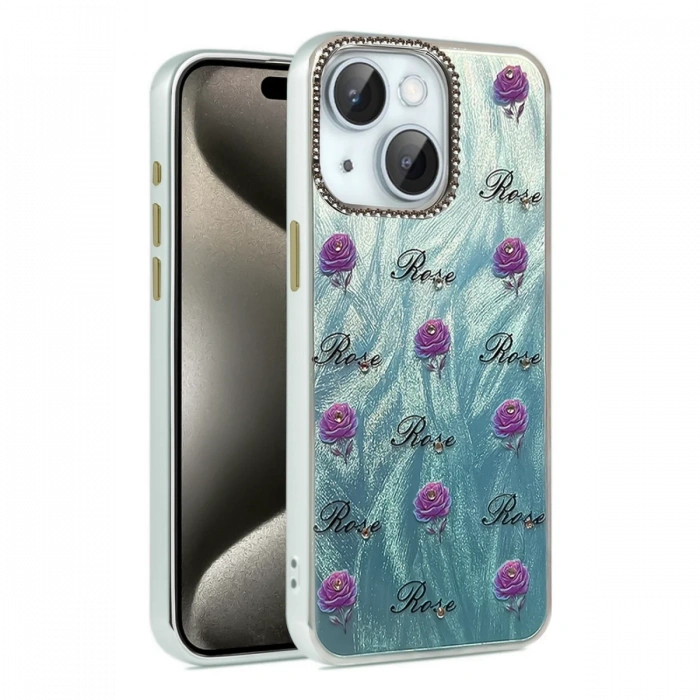 Mey İthalat®   iPhone 15 Kılıf Blade Aynalı Desenli Kapak - Desen 9