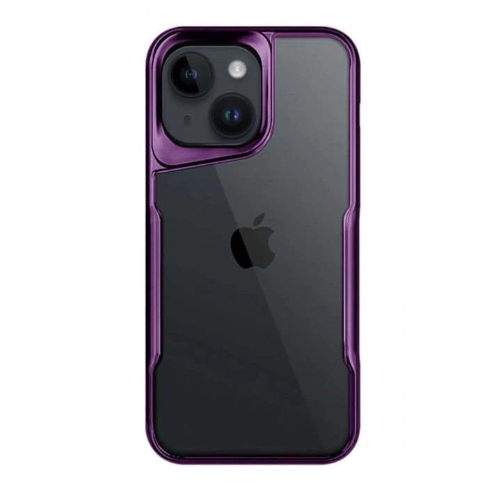 Mey İthalat®   iPhone 15 Kılıf Boyi Silikon Kapak - Derin Mor