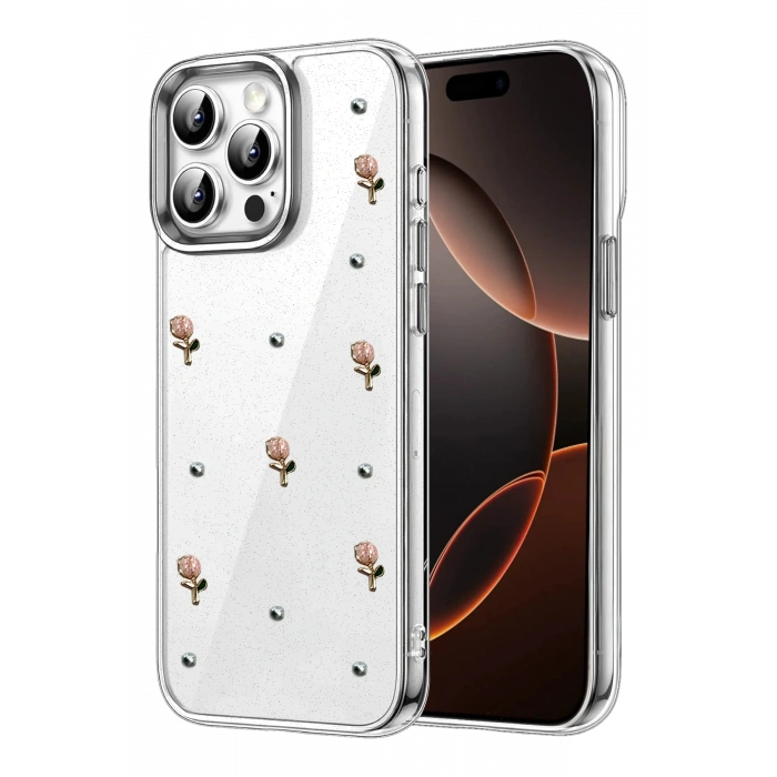 Mey İthalat®   iPhone 15 Pro Fiyonk Desenli Kapak - Desen 6