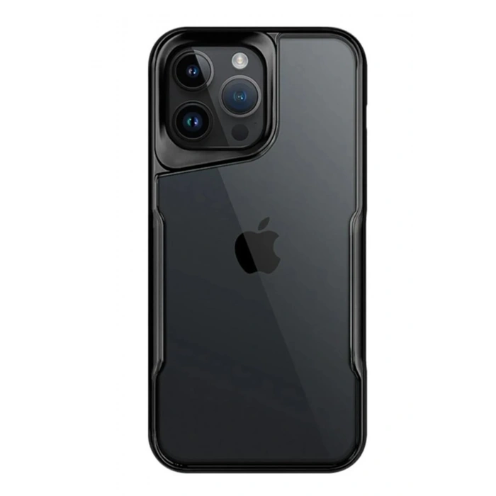 Mey İthalat®   iPhone 15 Pro Kılıf Boyi Silikon Kapak - Siyah