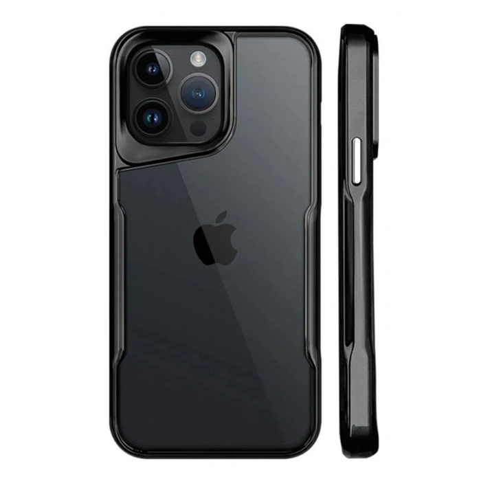 Mey İthalat®   iPhone 15 Pro Kılıf Boyi Silikon Kapak - Siyah