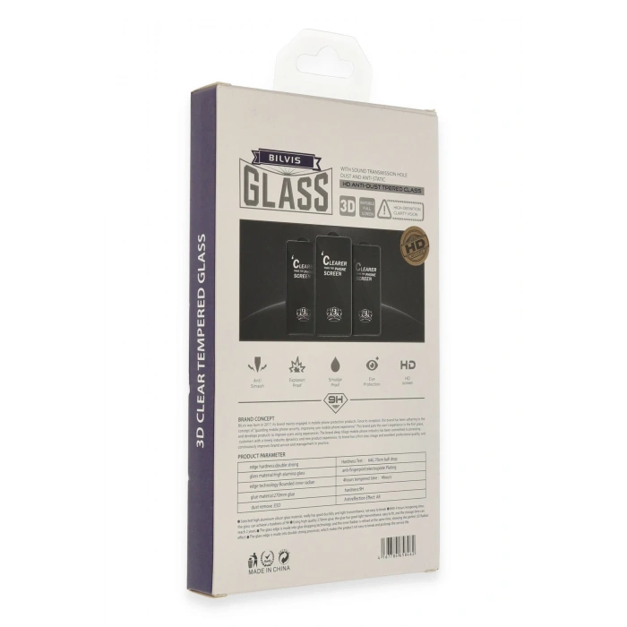 Mey İthalat®   iPhone 15 Pro Max Bilvis 3D Cam Ekran Koruyucu