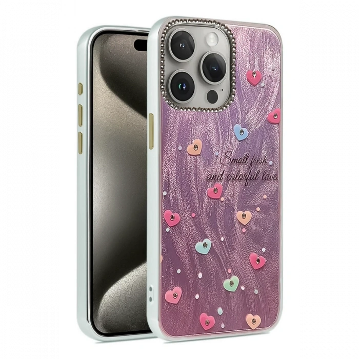 Mey İthalat®   iPhone 15 Pro Max Kılıf Blade Aynalı Desenli Kapak - Desen 8