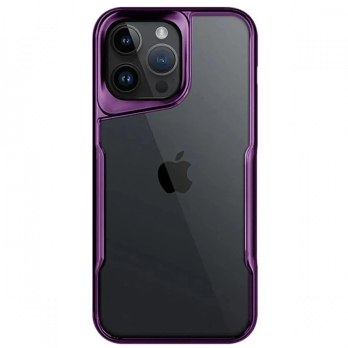 Mey İthalat®   iPhone 15 Pro Max Kılıf Boyi Silikon Kapak - Derin Mor