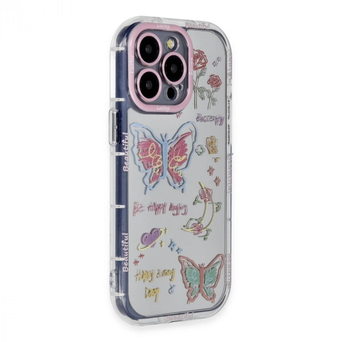 Mey İthalat®   iPhone 15 Pro Max Kılıf Reflexion Desenli Kapak - Desen 8