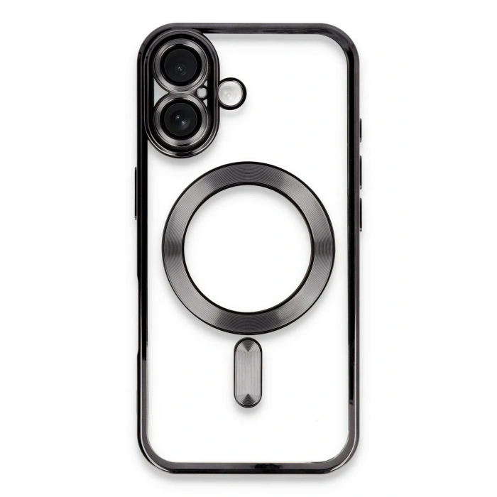 Mey İthalat®   iPhone 16 Kılıf Kross Magneticsafe Kapak - Siyah