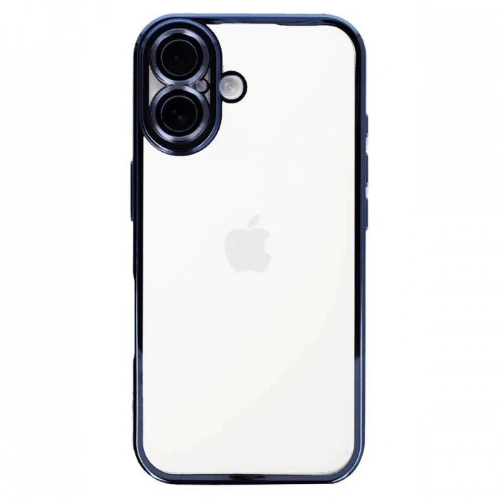 Mey İthalat®   iPhone 16 Kılıf  Lensli Silikon - Açık Mavi