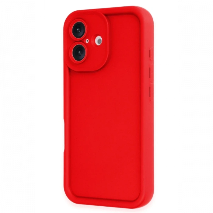 Mey İthalat®   iPhone 16 Kılıf Viera Silikon - Kırmızı