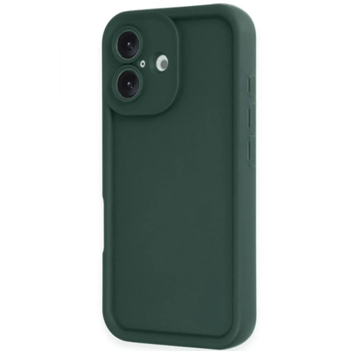 Mey İthalat®   iPhone 16 Kılıf Viera Silikon - Koyu Yeşil