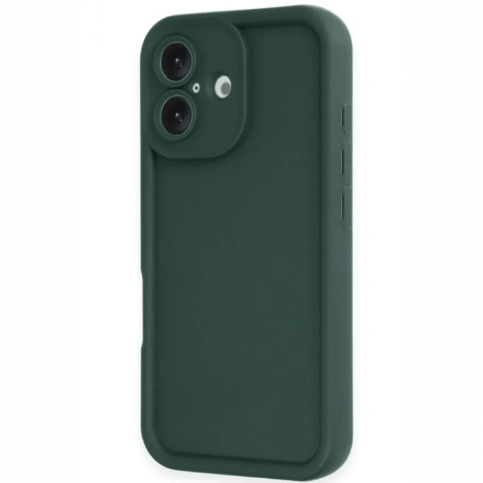 Mey İthalat®   iPhone 16 Kılıf Viera Silikon - Koyu Yeşil