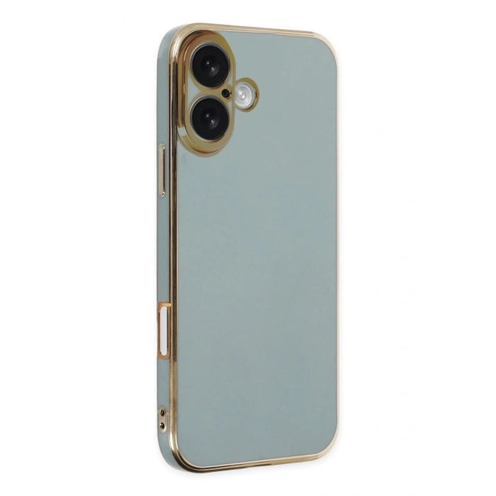 Mey İthalat®   iPhone 16 Kılıf Volet Silikon - Açık Yeşil