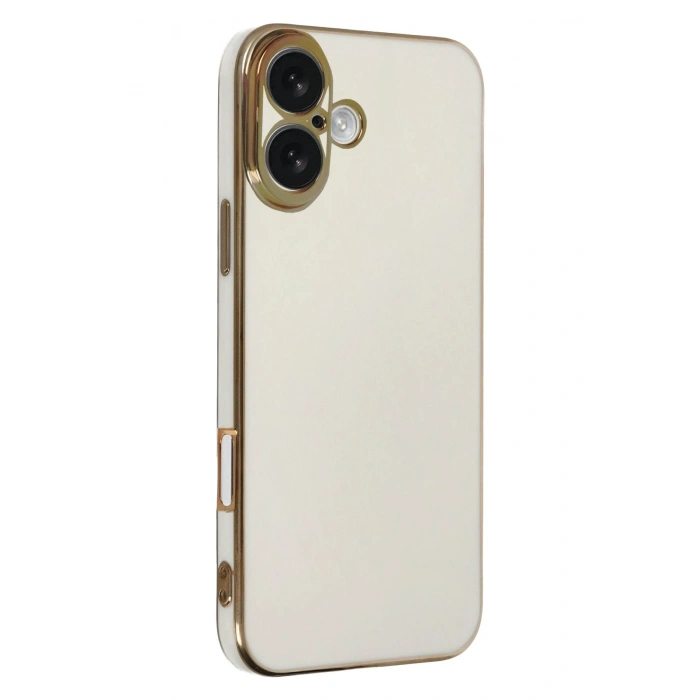 Mey İthalat®   iPhone 16 Kılıf Volet Silikon - Beyaz