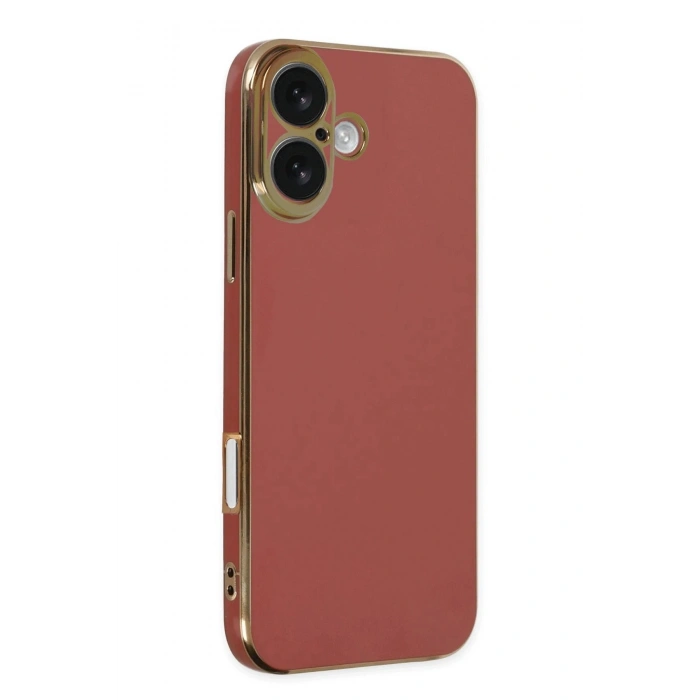 Mey İthalat®   iPhone 16 Kılıf Volet Silikon - Kırmızı