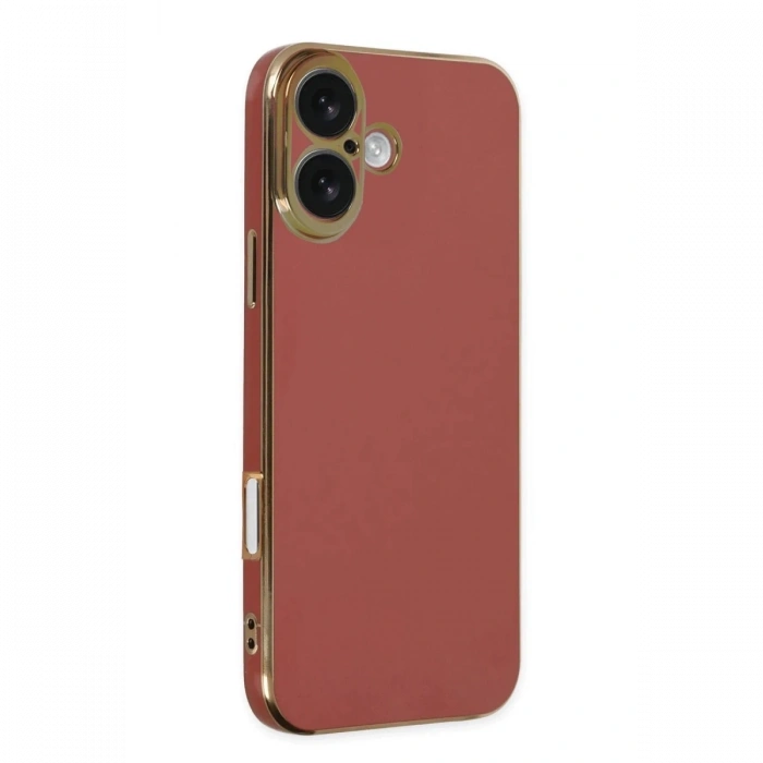 Mey İthalat®   iPhone 16 Kılıf Volet Silikon - Kırmızı