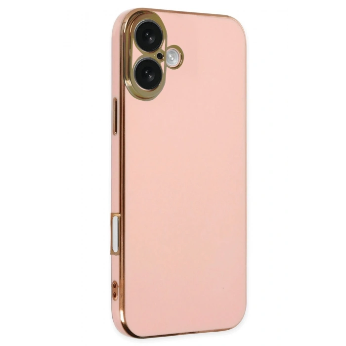 Mey İthalat®   iPhone 16 Kılıf Volet Silikon - Pembe