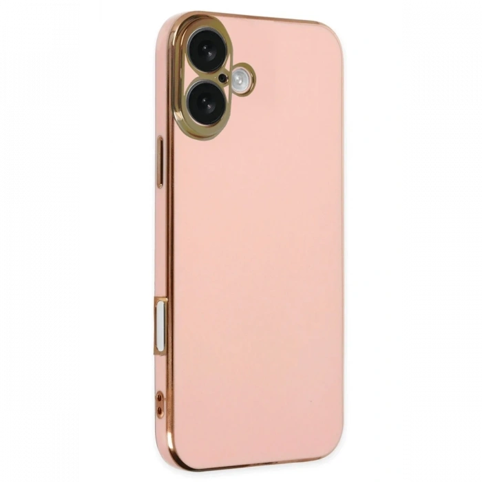 Mey İthalat®   iPhone 16 Kılıf Volet Silikon - Pembe