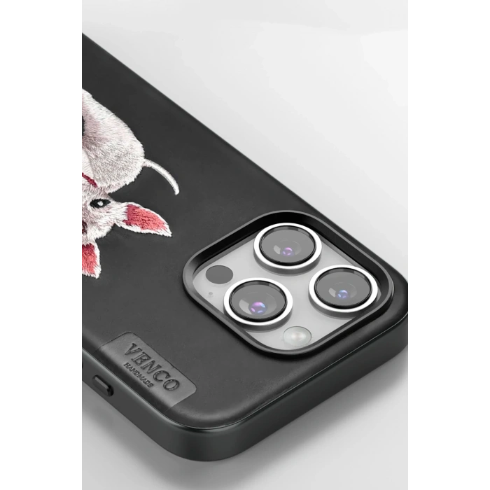 Mey İthalat®   iPhone 16 Perma Desenli Kapak - Lacivert