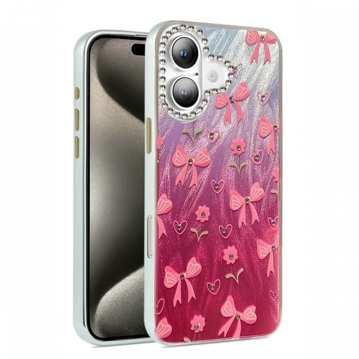 Mey İthalat®   iPhone 16 Plus Kılıf Blade Aynalı Desenli Kapak - Desen 3