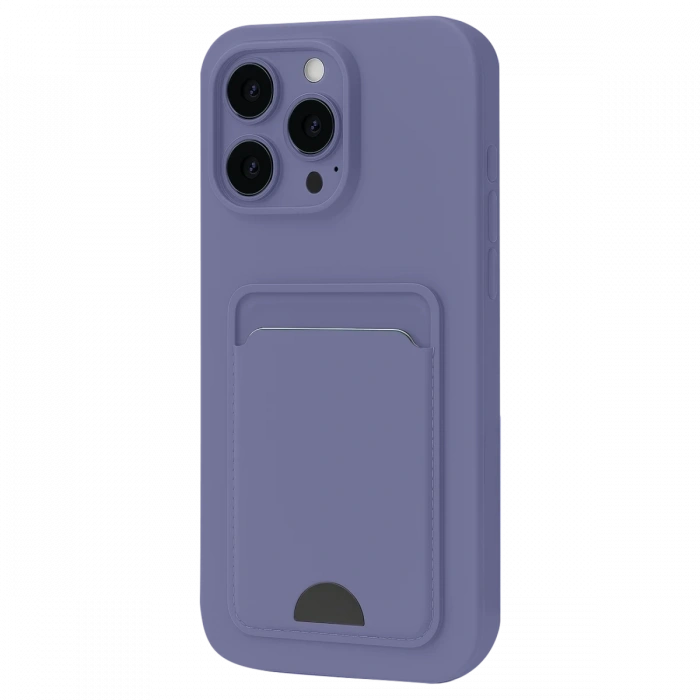 Mey İthalat®   iPhone 16 Plus Kılıf Kelvin Kartvizitli Silikon - Lila