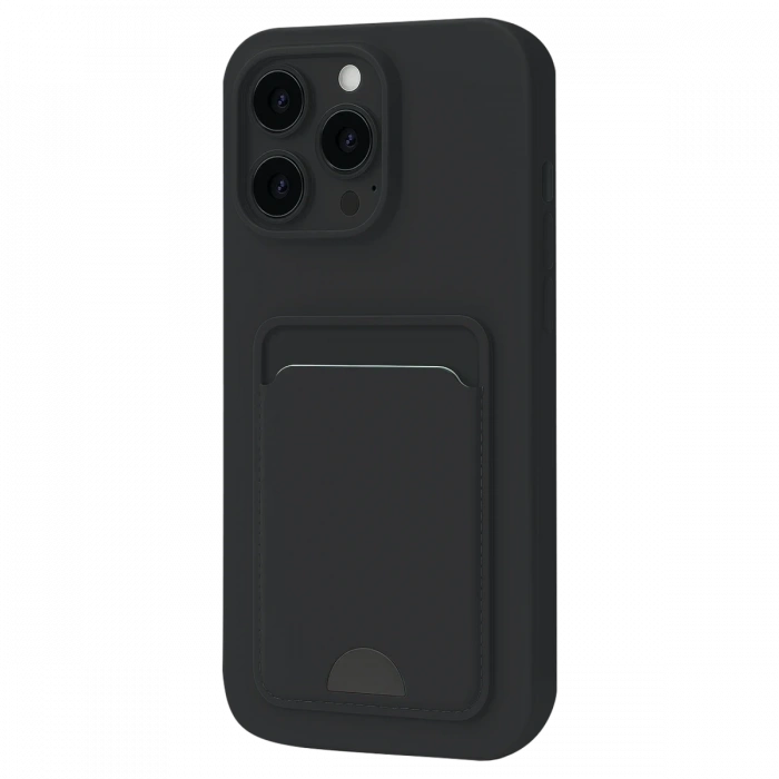 Mey İthalat®   iPhone 16 Plus Kılıf Kelvin Kartvizitli Silikon - Siyah