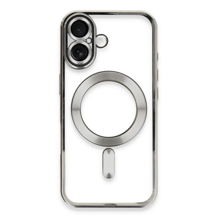Mey İthalat®   iPhone 16 Plus Kılıf Kross Magneticsafe Kapak - Gümüş