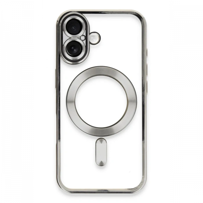 Mey İthalat®   iPhone 16 Plus Kılıf Kross Magneticsafe Kapak - Gümüş