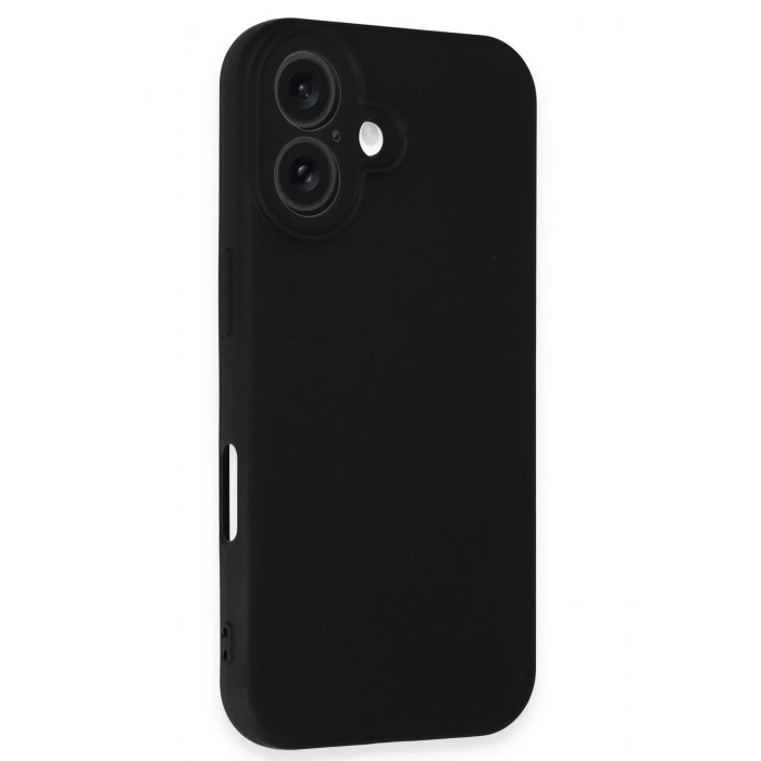 Mey İthalat®   iPhone 16 Plus Kılıf Nano içi Kadife Silikon - Siyah