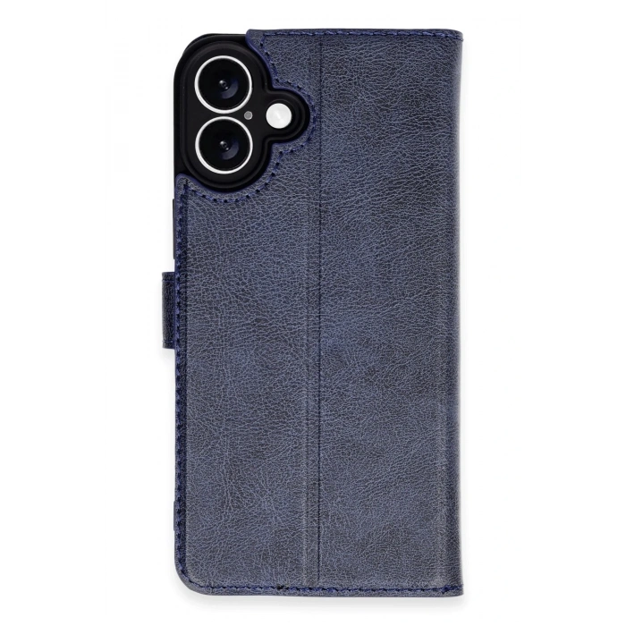 Mey İthalat®   iPhone 16 Plus Kılıf Trend S Plus Kapaklı Kılıf - Lacivert
