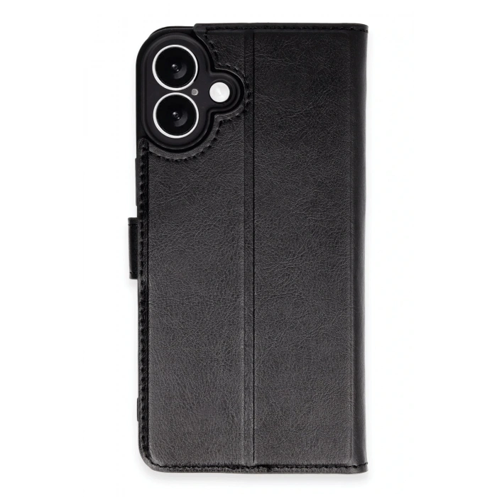 Mey İthalat®   iPhone 16 Plus Kılıf Trend S Plus Kapaklı Kılıf - Siyah