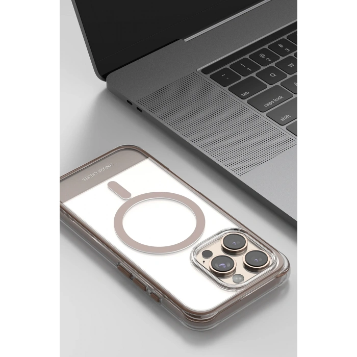 Mey İthalat®   iPhone 16 Pro Hulk Magsafe Kapak - Çöl Titanyum