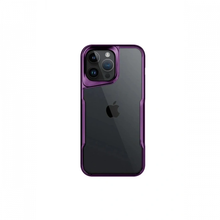Mey İthalat®   iPhone 16 Pro Kılıf Boyi Silikon Kapak - Derin Mor