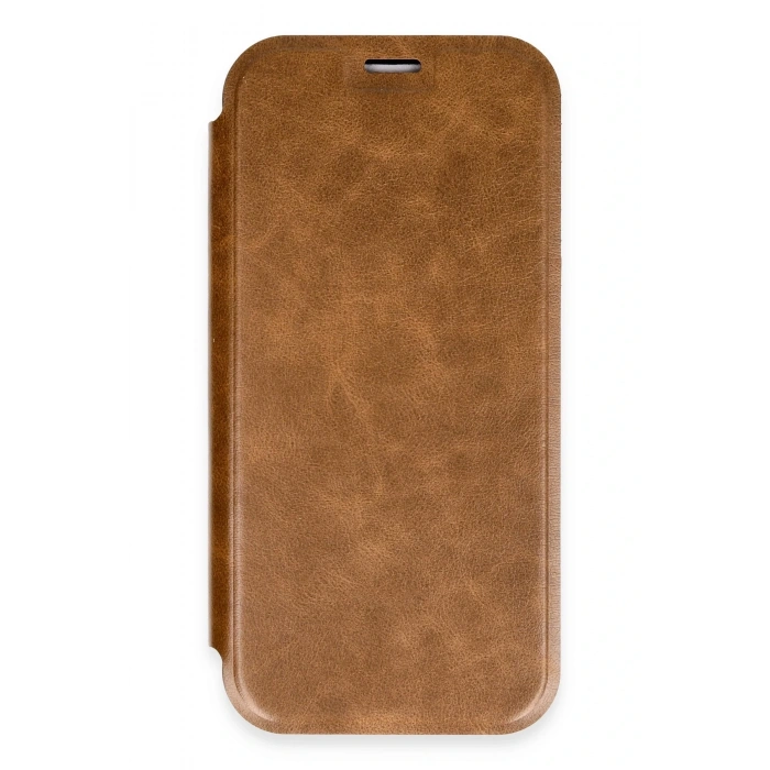 Mey İthalat®   iPhone 16 Pro Kılıf Flip Cover - Taba