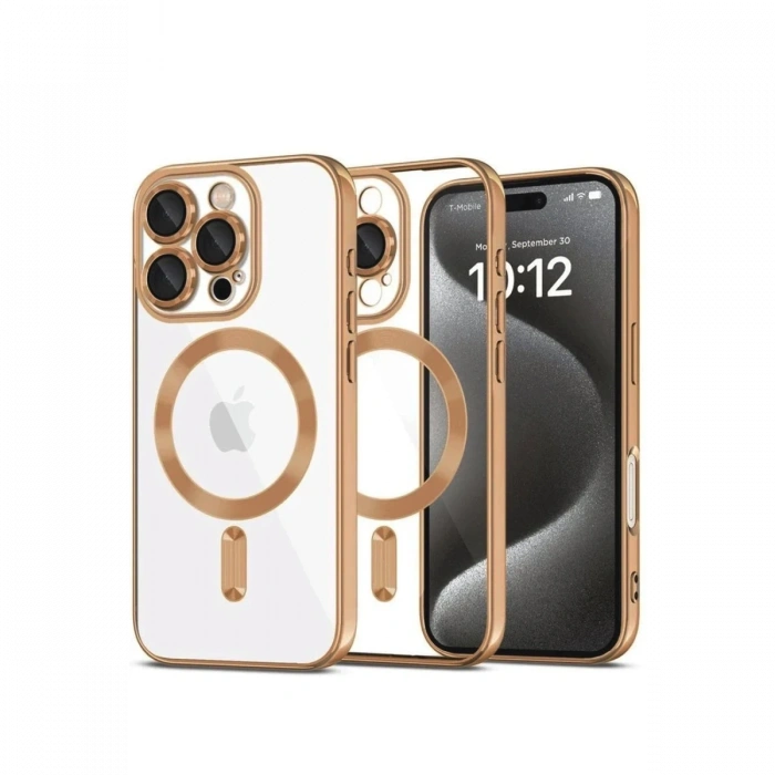 Mey İthalat®   iPhone 16 Pro Kılıf Kross Magneticsafe Kapak - Çöl Titanyum