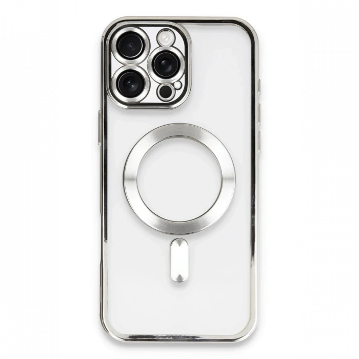 Mey İthalat®   iPhone 16 Pro Kılıf Kross Magneticsafe Kapak - Gümüş