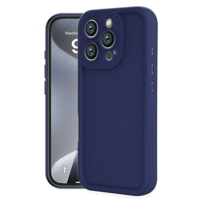 Mey İthalat®   iPhone 16 Pro Kılıf Viera Silikon - Lacivert