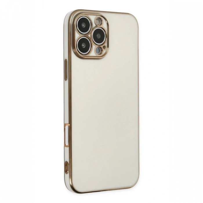 Mey İthalat®   iPhone 16 Pro Kılıf Volet Silikon - Beyaz