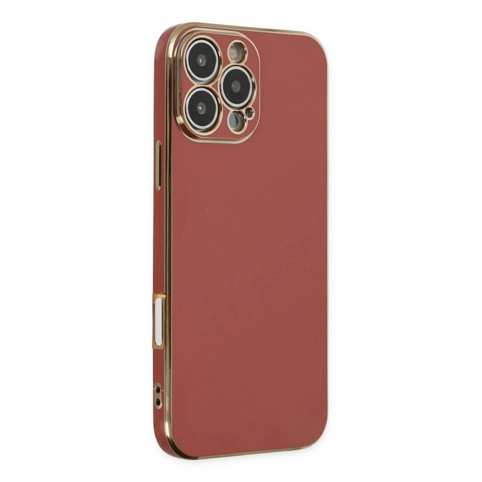 Mey İthalat®   iPhone 16 Pro Kılıf Volet Silikon - Kırmızı