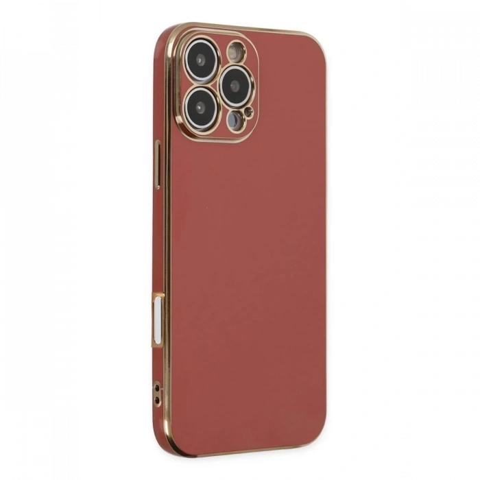 Mey İthalat®   iPhone 16 Pro Kılıf Volet Silikon - Kırmızı