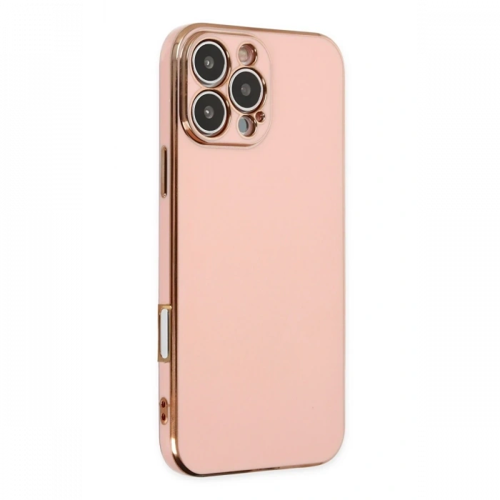 Mey İthalat®   iPhone 16 Pro Kılıf Volet Silikon - Pembe