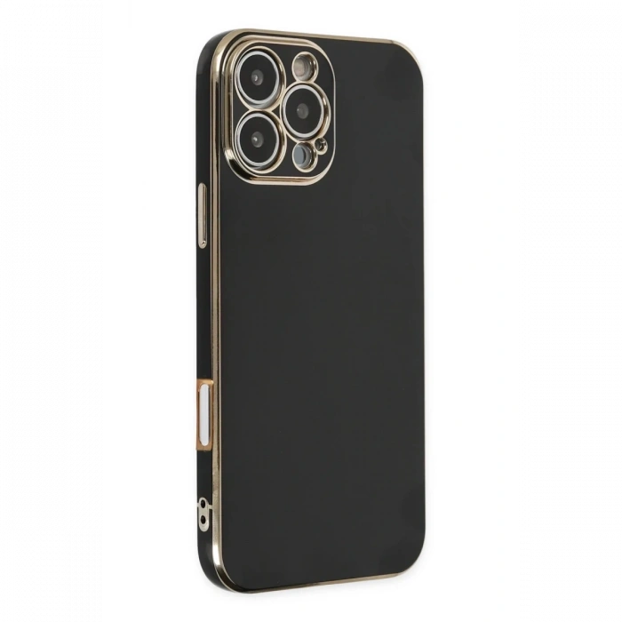 Mey İthalat®   iPhone 16 Pro Kılıf Volet Silikon - Siyah