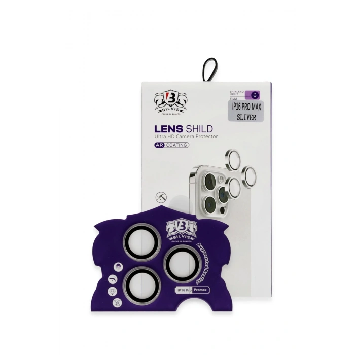 Mey İthalat®   iPhone 16 Pro Max Bilvis Titan Kamera Lens - Titan Gri