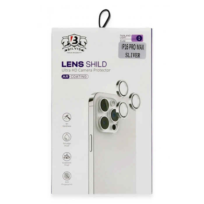 Mey İthalat®   iPhone 16 Pro Max Bilvis Titan Kamera Lens - Titan Gri