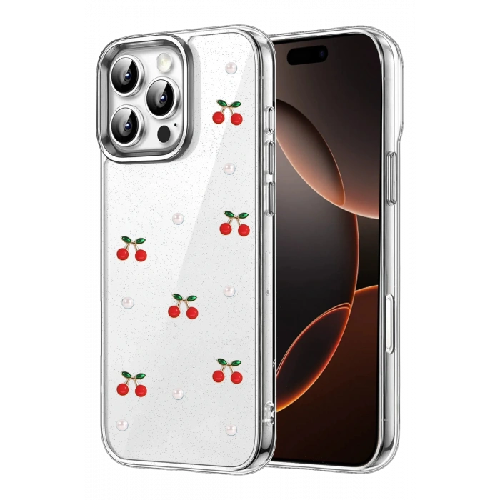 Mey İthalat®   iPhone 16 Pro Max Fiyonk Desenli Kapak - Desen 9