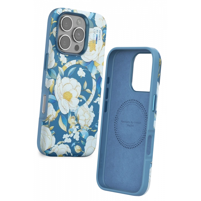 Mey İthalat®   iPhone 16 Pro Max Flower Series Magsafe Kapak - Mavi
