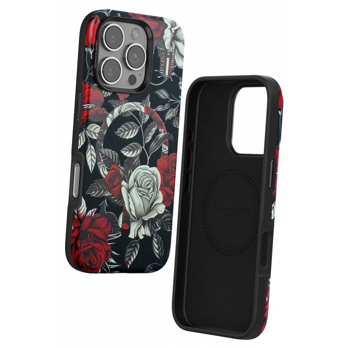 Mey İthalat®   iPhone 16 Pro Max Flower Series Magsafe Kapak - Siyah