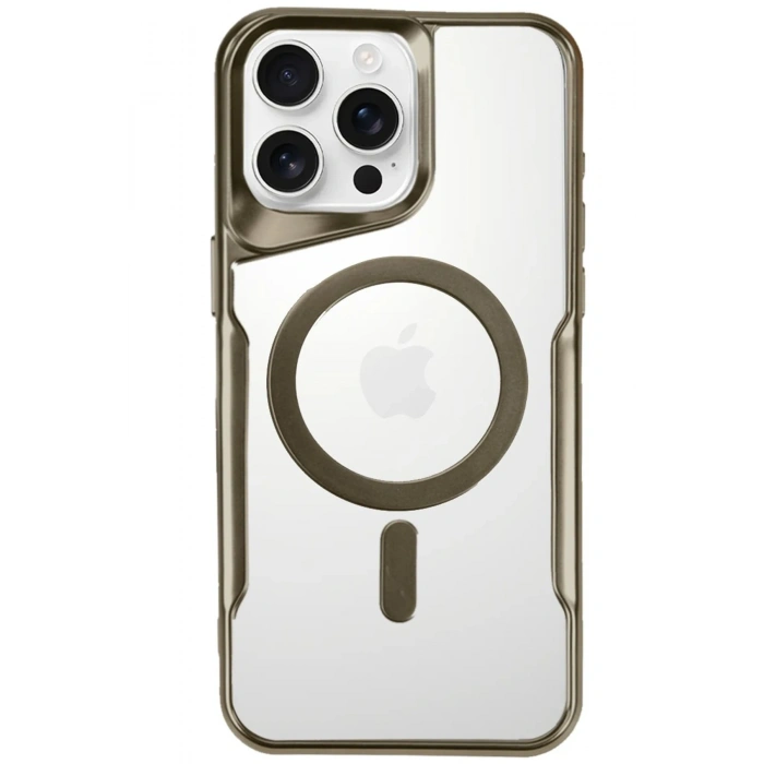 Mey İthalat®   iPhone 16 Pro Max Kılıf Boyi Magsafe Silikon Kapak - Çöl Titanyum