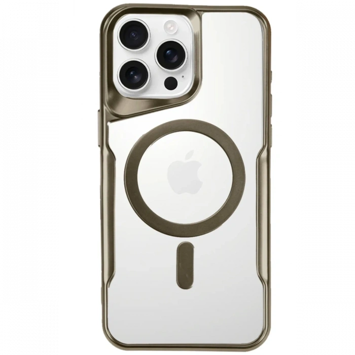 Mey İthalat®   iPhone 16 Pro Max Kılıf Boyi Magsafe Silikon Kapak - Çöl Titanyum