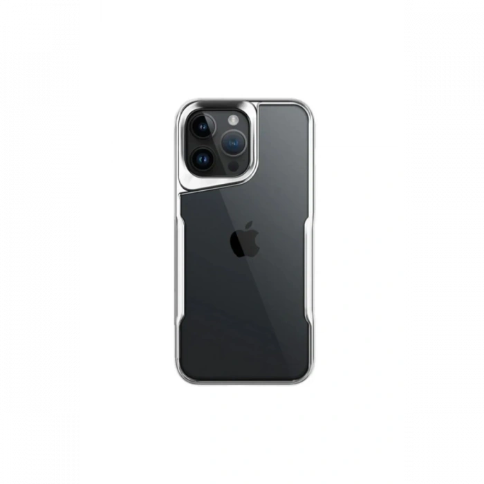 Mey İthalat®   iPhone 16 Pro Max Kılıf Boyi Silikon Kapak - Gümüş