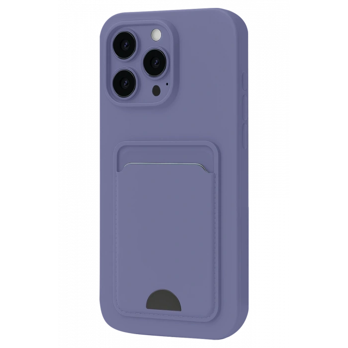 Mey İthalat®   iPhone 16 Pro Max Kılıf Kelvin Kartvizitli Silikon - Lila