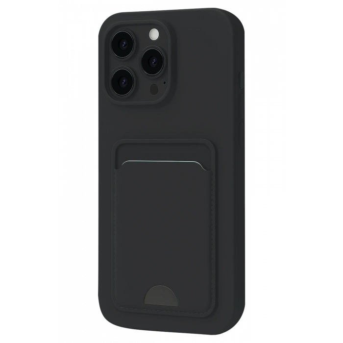 Mey İthalat®   iPhone 16 Pro Max Kılıf Kelvin Kartvizitli Silikon - Siyah